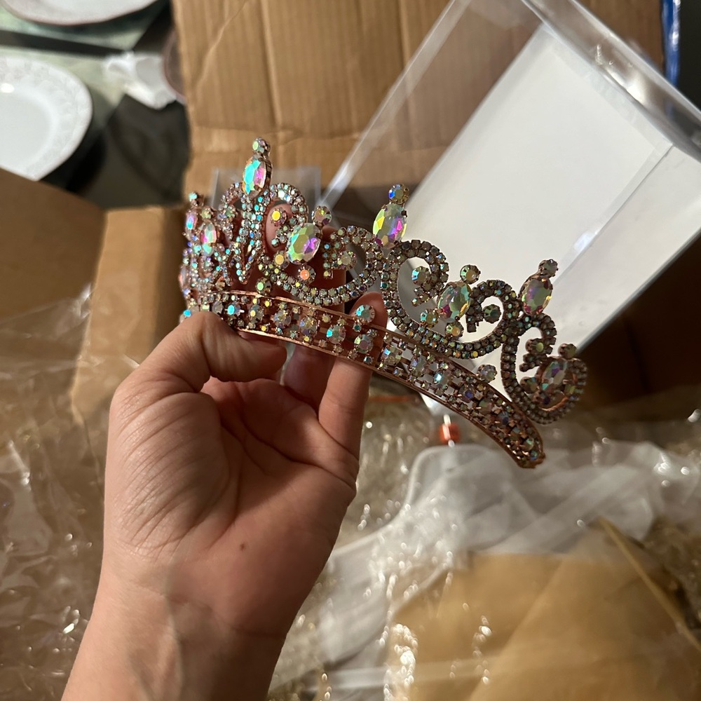 Dazzling Multicolor Rhinestone Crown - Picture 5 of 5